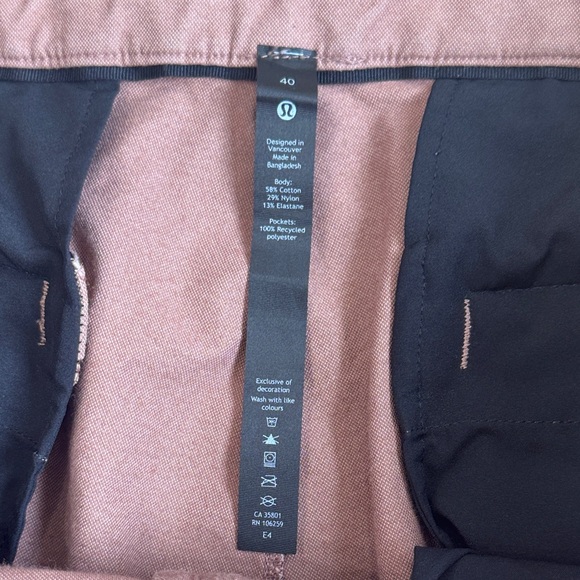 Lululemon Commission Pant Classic 32" *Earth Dye Earth Color Clay Size 40 - Picture 7 of 11